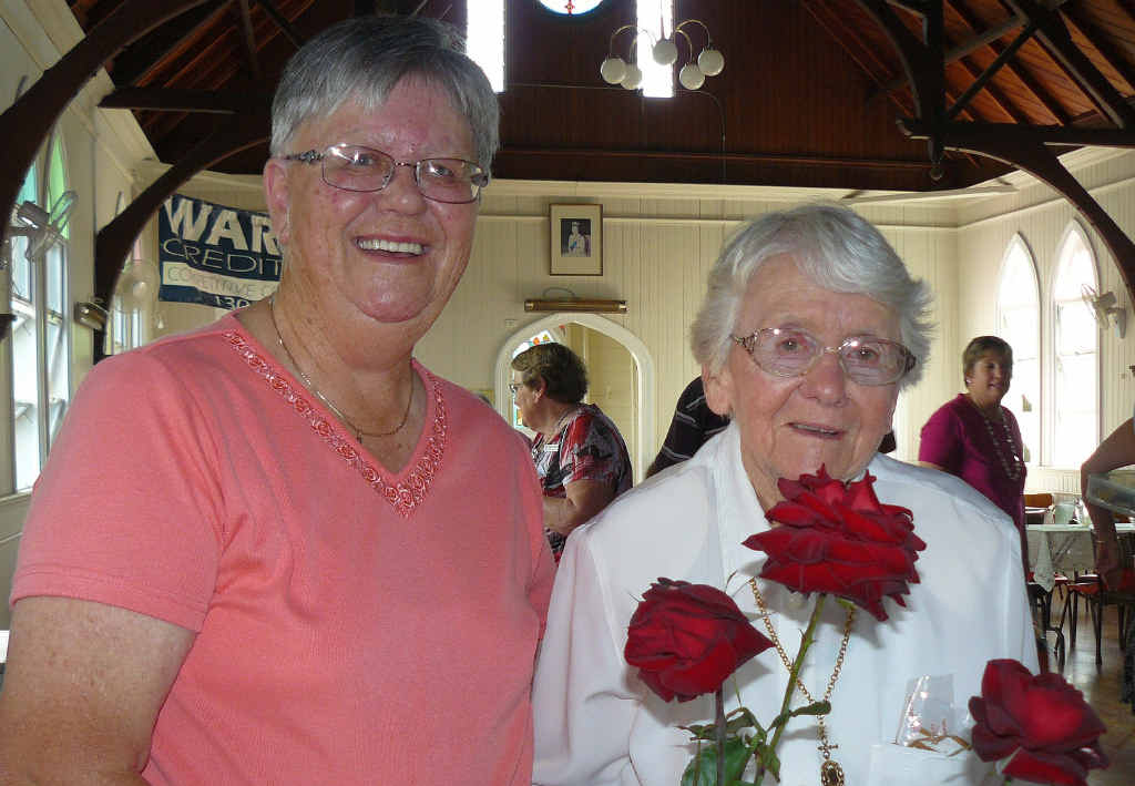 PETALLED BEAUTY: Gloria Brady and Clare Armitstead last year. PETALLED BEAUTY: Gloria Brady and Clare Armitstead last year.